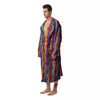 Hand Sign Gay Pride Print Pattern Men's Robe-grizzshop