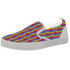 Hand Sign Gay Pride Print Pattern White Slip On Shoes-grizzshop