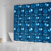 Hanukkah Balloon Print Pattern Bathroom Shower Curtain-grizzshop