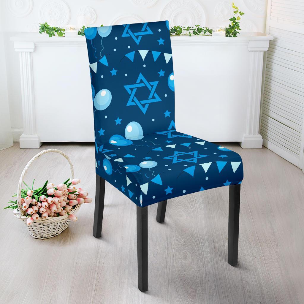 Hanukkah Balloon Print Pattern Chair Cover-grizzshop