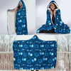 Hanukkah Balloon Print Pattern Hooded Blanket-grizzshop