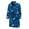 Hanukkah Balloon Print Pattern Men Long Robe-grizzshop