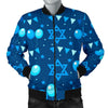 Hanukkah Balloon Print Pattern Men's Bomber Jacket-grizzshop