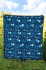 Hanukkah Balloon Print Pattern Quilt-grizzshop