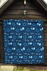 Hanukkah Balloon Print Pattern Quilt-grizzshop