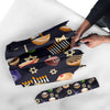 Hanukkah Black Print Pattern Automatic Foldable Umbrella-grizzshop