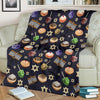 Hanukkah Black Print Pattern Blanket-grizzshop