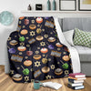 Hanukkah Black Print Pattern Blanket-grizzshop