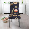 Hanukkah Black Print Pattern Chair Cover-grizzshop