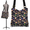 Hanukkah Black Print Pattern Crossbody bags-grizzshop