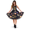 Hanukkah Black Print Pattern Dress-grizzshop