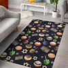 Hanukkah Black Print Pattern Floor Mat-grizzshop