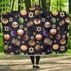 Hanukkah Black Print Pattern Hooded Blanket-grizzshop