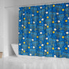 Hanukkah Pattern Print Bathroom Shower Curtain-grizzshop