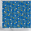 Hanukkah Pattern Print Bathroom Shower Curtain-grizzshop