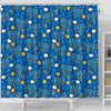 Hanukkah Pattern Print Bathroom Shower Curtain-grizzshop