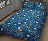 Hanukkah Pattern Print Bed Set Quilt-grizzshop