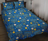 Hanukkah Pattern Print Bed Set Quilt-grizzshop