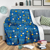 Hanukkah Pattern Print Blanket-grizzshop