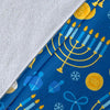 Hanukkah Pattern Print Blanket-grizzshop