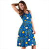 Hanukkah Pattern Print Dress-grizzshop