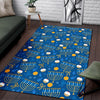 Hanukkah Pattern Print Floor Mat-grizzshop