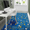 Hanukkah Pattern Print Floor Mat-grizzshop