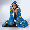 Hanukkah Pattern Print Hooded Blanket-grizzshop