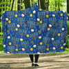 Hanukkah Pattern Print Hooded Blanket-grizzshop