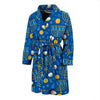 Hanukkah Pattern Print Men Long Robe-grizzshop