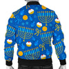 Hanukkah Pattern Print Men's Bomber Jacket-grizzshop