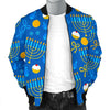 Hanukkah Pattern Print Men's Bomber Jacket-grizzshop