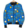 Hanukkah Pattern Print Men's Bomber Jacket-grizzshop