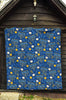 Hanukkah Pattern Print Quilt-grizzshop