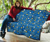 Hanukkah Pattern Print Quilt-grizzshop