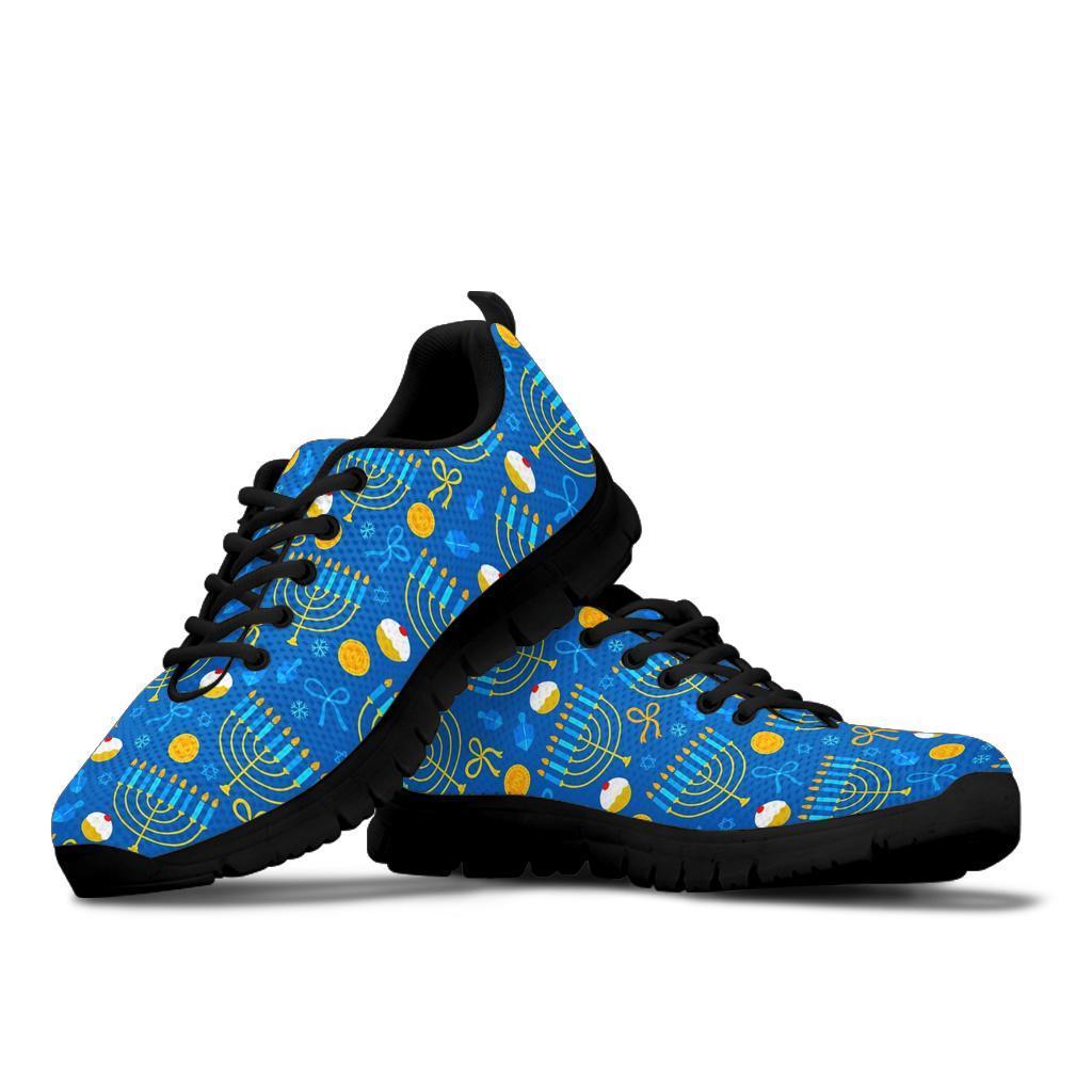 Hanukkah Pattern Print Sneaker Shoes For Men Women-grizzshop