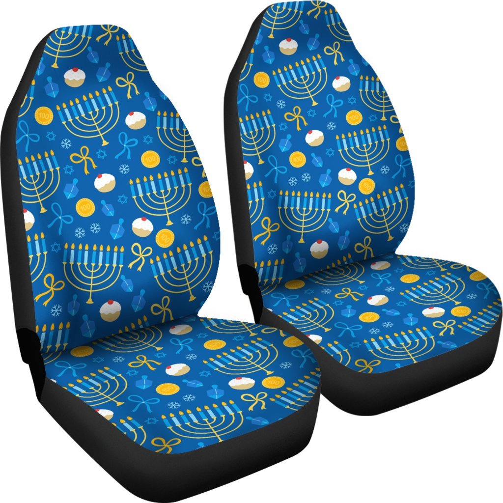 Hanukkah Pattern Print Universal Fit Car Seat Covers-grizzshop