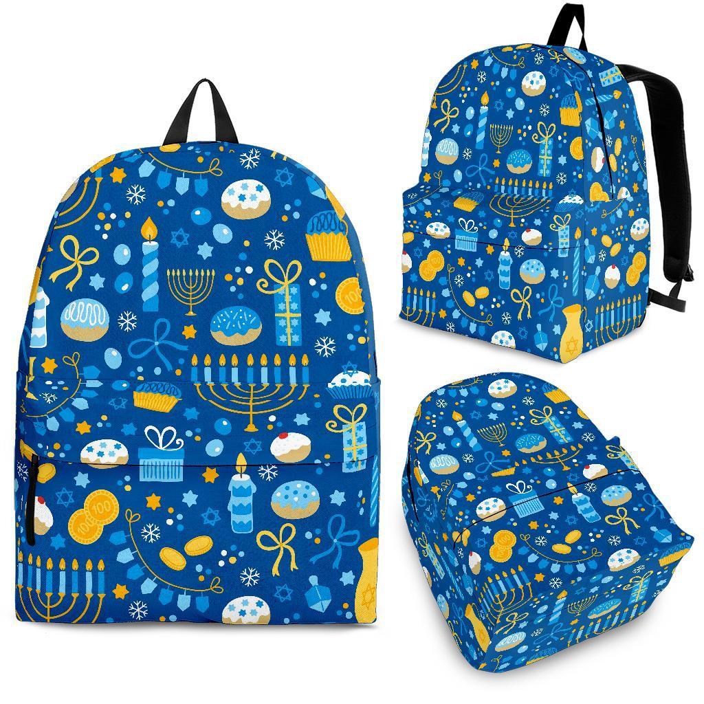 Hanukkah Print Pattern Backpack-grizzshop