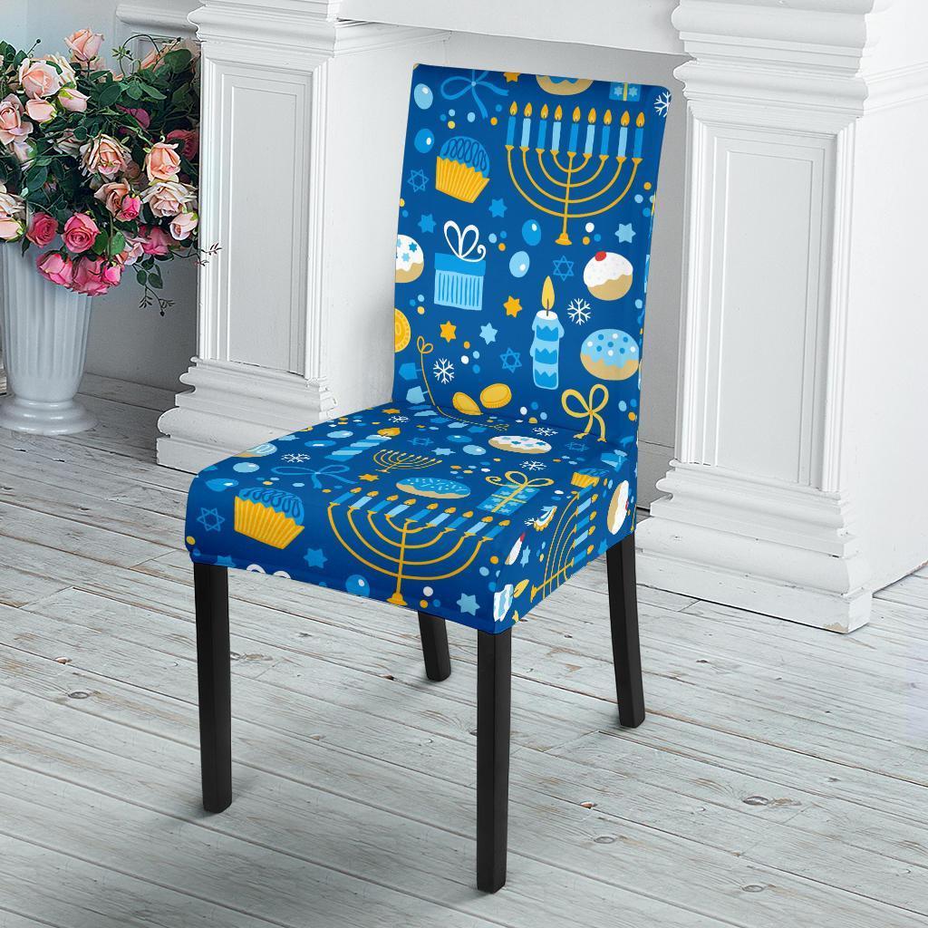 Hanukkah Print Pattern Chair Cover-grizzshop