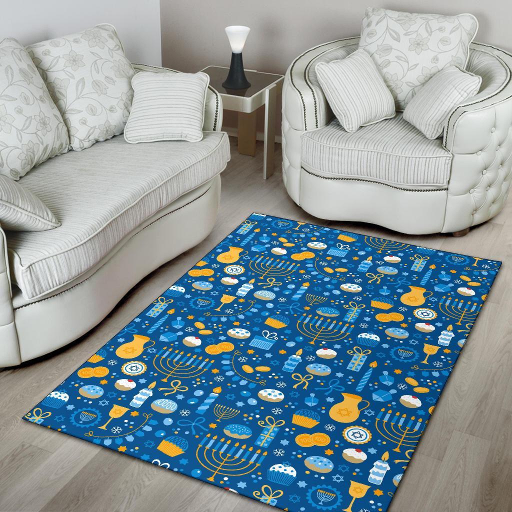 Hanukkah Print Pattern Floor Mat-grizzshop