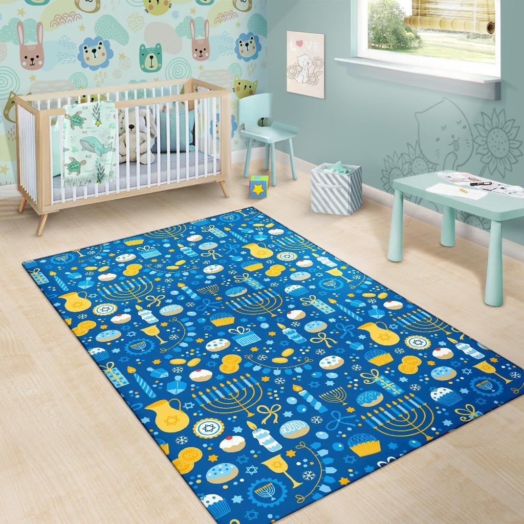 Hanukkah Print Pattern Floor Mat-grizzshop