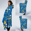 Hanukkah Print Pattern Hooded Blanket-grizzshop