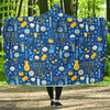 Hanukkah Print Pattern Hooded Blanket-grizzshop