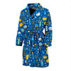 Hanukkah Print Pattern Men Long Robe-grizzshop