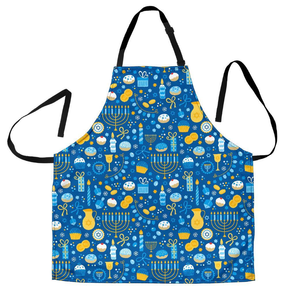 Hanukkah Print Pattern Men's Apron-grizzshop