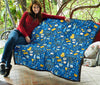 Hanukkah Print Pattern Quilt-grizzshop