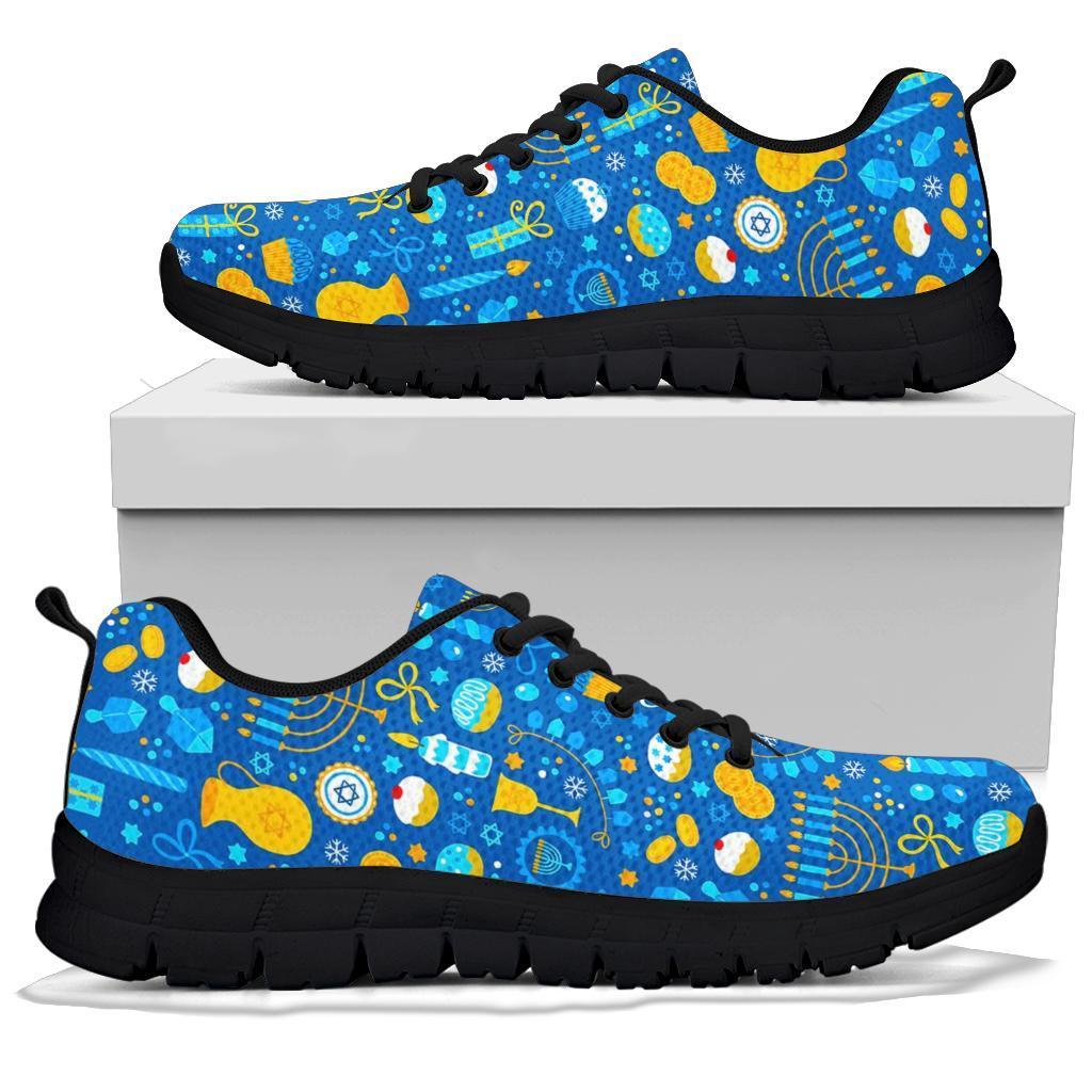 Hanukkah Print Pattern Sneaker Shoes For Men Women-grizzshop