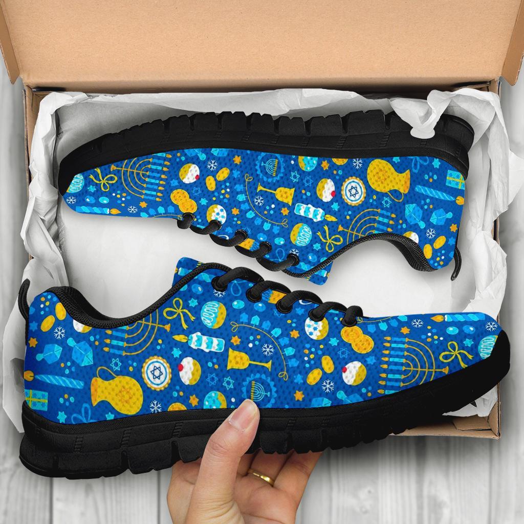 Hanukkah Print Pattern Sneaker Shoes For Men Women-grizzshop