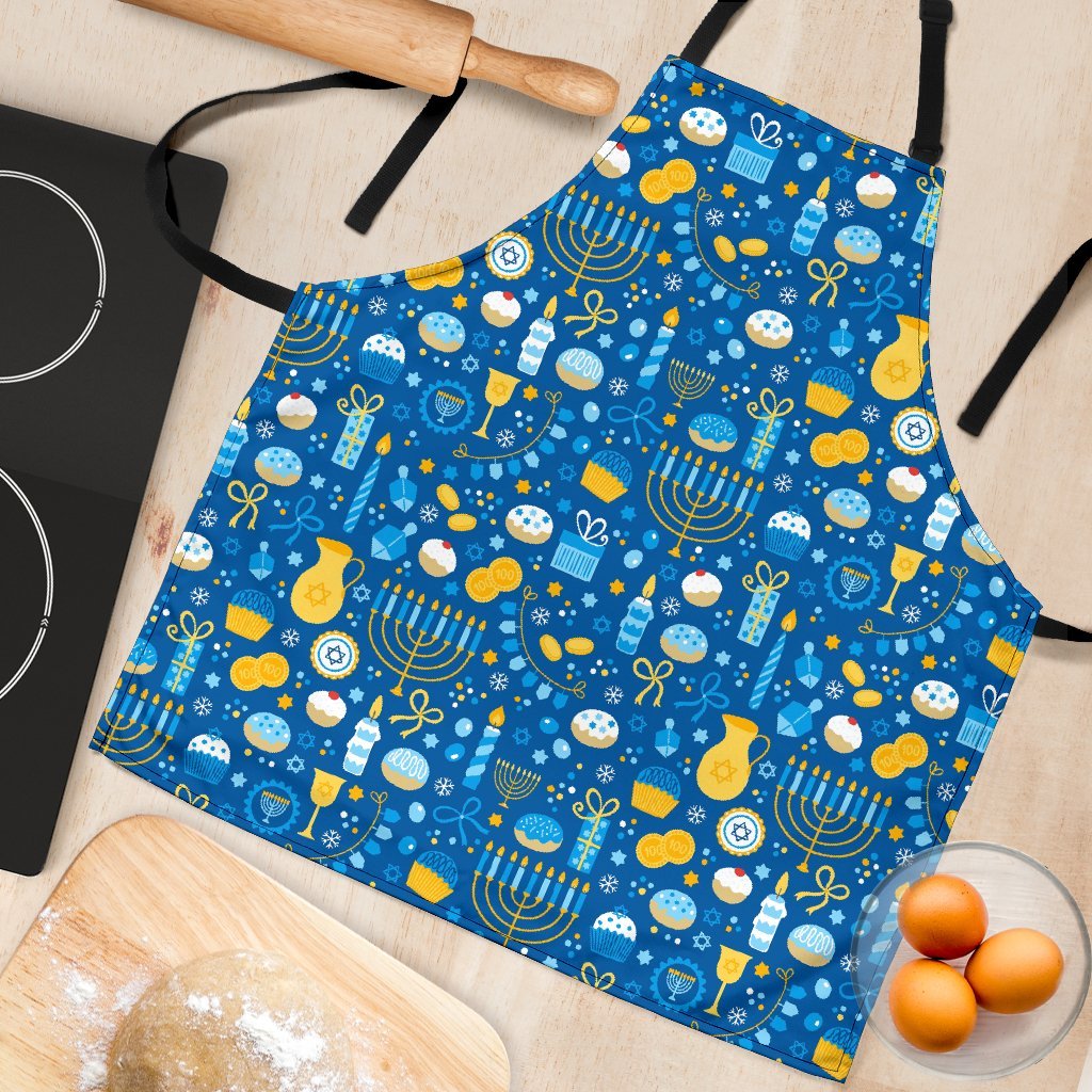 Hanukkah Print Pattern Women's Apron-grizzshop