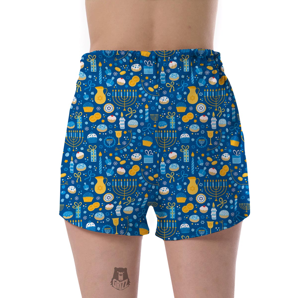 Hanukkah Print Pattern Women's Shorts-grizzshop